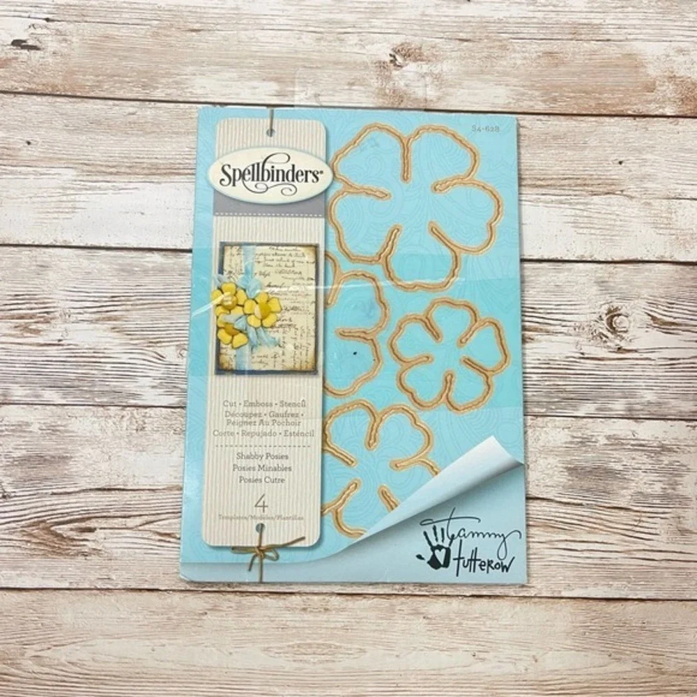 SPELLBINDERS‎ Designer Series Flower Dies SHABBY POSIES